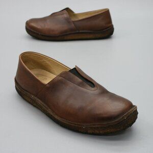 1803 Men's (44) 10-10.5 Brown Leather Gum Soles Slip-on Loafers Shoes - Portugal